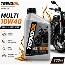 Trendoil Multi 10W40 Scooter ve Motosiklet Motor Yağı Apı Sl Jaso Ma2 900ML