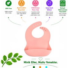 Jojobebek Çocuk Silikon Mama Önlüğü (Pembe Renk)