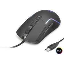 Uslucan Alışveriş Gaming Mouse Optik 1200–2400 Dpi USB Rgb - Siyah GM170B/LA