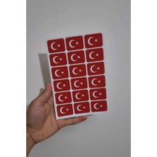 Matrak Şeyler Türk Bayrağı Sticker Çıkartma Seti 216 Adet (4x3 Cm) - Ev Ofis Araba Seyahat Proje Etiketi