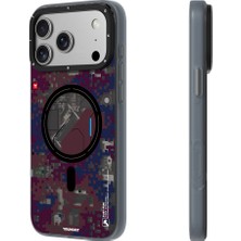 iPhone 18 Pro Uyumlu Kılıf M-Safe Şarj Özellikli Youngkit Camouflage Sykell Serisi Kapak Bordo