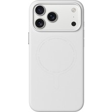 iPhone 18 Pro Max Uyumlu Kılıf M-Safe Şarj Özellikli Youngkit Vela Serisi Kapak Beyaz