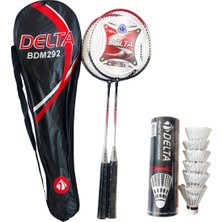 Delta 2 Adet Badminton Raketi + Badminton Çantası + 6 Adet Badminton Topu Seti