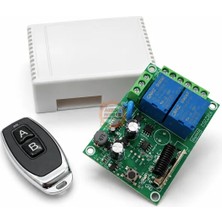Meon Robotik Otomasyon 433 Mhz 2 Kanal Rf Röle Modülü - 220V Ac Kutulu Kumandalı
