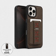 CoverZone  iPhone 15 ile Uyumlu Carbonvault Magsafe Sert Kılıf + Kartlık