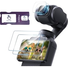 CoverZone Djı Osmo Pocket 3/4 Temperli Ekran Koruyucu 9h Sertlik, Ar Yansıma Önleyici, Parmak Izi Önleyici, Ar/af Kolay Uygulama