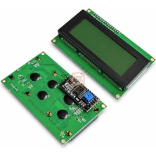 Meon Robotik Otomasyon LCD Ekran 20X4 I2C Modüllü 5V Arduino Uyumlu Display (Yeşil)