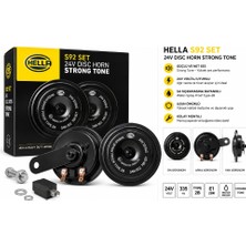Hella 3AM 002 768-821 S92 24V Çiftli Korna Seti 335/435 Hz 113 Db