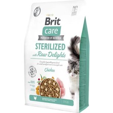 Brit Care Sterilized Raw Delight Kısırlaştırılmış Kediler Için Tavuk Etli Dondurularak Kurutulmuş Mama 2 kg