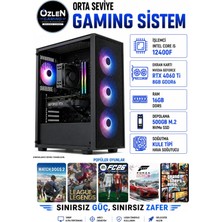 Özlen X64 İ5 12400F RTX 4060 Tİ 8GB 16GB DDR5 RAM 500GB M.2 SSD Üst Seviye Oyuncu Bilgisayarı