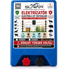 Suwar Sensörlü Elektrikli Çit Makinası Domuz Kovucu 8 Joule Profesyonel Koruma Cihazı