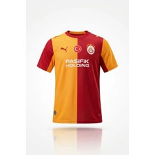 GS Unisex Galatasaray Çocuk Forma Parçalı Tasarım Kısa Kollu Taraftar Forması 78499401