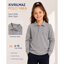 Ortaokul Polo Yaka Uzun Kol Pike Tişört Canbulgan