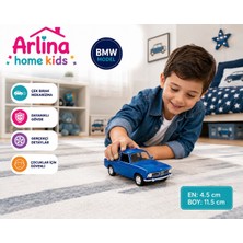 Arlina Home Kids Nostaljik Bmw 2002 (E10) Metal Gövdeli Çek Bırak Mavi Araba Mavi