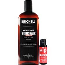 TeknoKapsül Brickell 237 ml Erkeklere Saçsakal Beyazlıkgiderici Şampuan + Vip Büyütücügeciktiricisertleştirici Kremi 60ML
