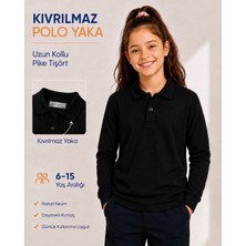 Ortaokul Polo Yaka Uzun Kol Pike Tişört Canbulgan
