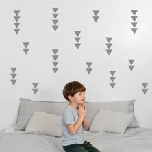 Bugy Bagy 5cm Ebadında 128 Adet Üçgen Sticker - Gri