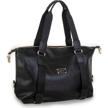 Nas Extra Büyük Boy Omuz Çantası Siyah Nero (Eni 44 cm , Boyu 32 cm )