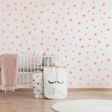 Bugy Bagy - 3-4-5cm Ebatlarında Karışık 112 Adet Bebe Pembe Yıldız Sticker