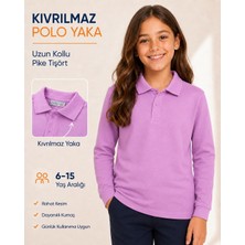 Ilkokul Polo Yaka Uzun Kol Pike Tişört Canbulgan