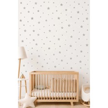 Bugy Bagy Gümüş Yıldız Duvar Sticker 3-4-5 cm 112 Adet - Gümüş