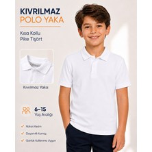 Ilk Okul Polo Yaka Kısa Kol Pike Tişört Canbulgan