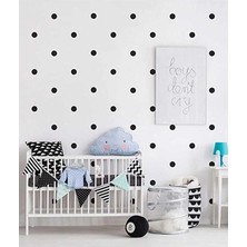 Bugy Bagy Polka Duvar Sticker 240 Adet - Siyah