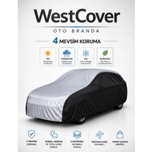 WestCover Ford Tourneo Courier 1  Uyumlu (Gri-Siyah) Kaliteli Oto Branda | 4 Mevsim Dolu, Güneş, Yağmur ve Uv Korumalı Araba Çadırı