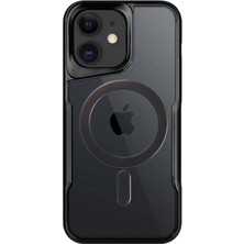 TeknoKapsül iPhone 12 Kılıf Boyi Magsafe Silikon Kapak - Siyah