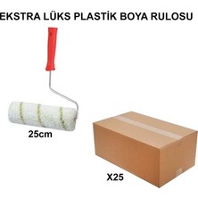 TeknoKapsül 25 Adet 25 cm Ekstra Lüks Plastik Boya Rulosu