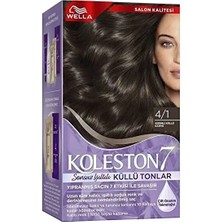 TeknoKapsül Koleston Kit Saç Boyası - 4/1 Küllü Kahve
