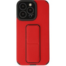 TeknoKapsül iPhone 13 Pro Max Kılıf Mega Standlı Silikon - Kırmızı