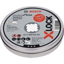 TeknoKapsül Bosch - X-Lock - 115*1,0MM Standard Seri Düz Inox (Paslanmaz Çelik) Kesme Diski (Taş) - Rapido