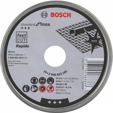 TeknoKapsül Bosch Standard Seri Inox 10 Adet (Paslanmaz Çelik) Için Düz Kesme Diski (Taş)? Rapido - Wa 60 T