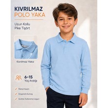 Ilkokul Polo Yaka Uzun Kol Pike Tişört Canbulgan