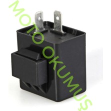 Okumus Motorcycle Spare Parts Accessories Flaşör 12W Kablosuz 2 Fişli Honda CG125 Uyumlu Sinyal Flaşörü Rölesi