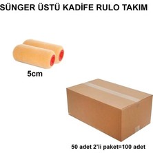 TeknoKapsül Kadife Sünger Rulo, 5 cm (2'li), 100 Adet