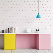 Bugy Bagy Bebe Pembe Renginde Yuvarlak Puantiye Sticker Seti - 240 Adet - 2,5cm