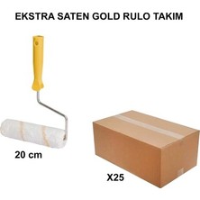 TeknoKapsül Ekstra Saten Gold Rulo Takım 20CM - 25 Adet Set