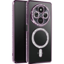 TeknoKapsül Xiaomi Redmi 14C Joke Simli Magneticsafe Kılıf - Derin Mor