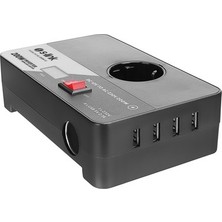 TeknoKapsül DC12V-AC230 Güç Çakmağı, 200W Kapasite ile Kullanım Kolaylığı