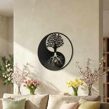 TeknoKapsül Yin Yang Hayat Ağacı Duvar Tablosu Mdf Lazer Kesim Modern Spiritüel Duvar Süsü