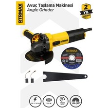 TeknoKapsül Ergonomik Avuç Taşlama 750 W 115 mm ile Kolay Kullanım