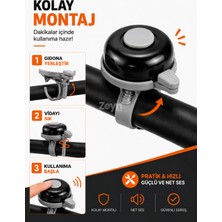 Renkli Metal Bisiklet Zili | Güçlü Uyarı Sesi | Kolay Montaj | Şehir, Dağ ve Çocuk Bisikletleri ile Uyumlu