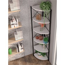 TeknoKapsül 6 Raflı Kitaplık ve Saksılık Beyaz 160 cm