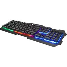 TeknoKapsül Rampage KB-R57 X-Jammer Gökkuşağı Aydınlatmalı USB Lc Layout Gaming Oyuncu