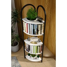TeknoKapsül Metal Köşe Kitaplığı Beyaz 150 cm