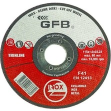 TeknoKapsül Inox Kesme Taşı 180X1.6X22.23, 10 Adet Set