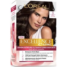 TeknoKapsül L'oreal Excellence Cool Creme Saç Boyası - 3 Koyu Kestane
