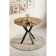 TeknoKapsül Yuvarlak Masa Atlantik Kahverengi 90 cm